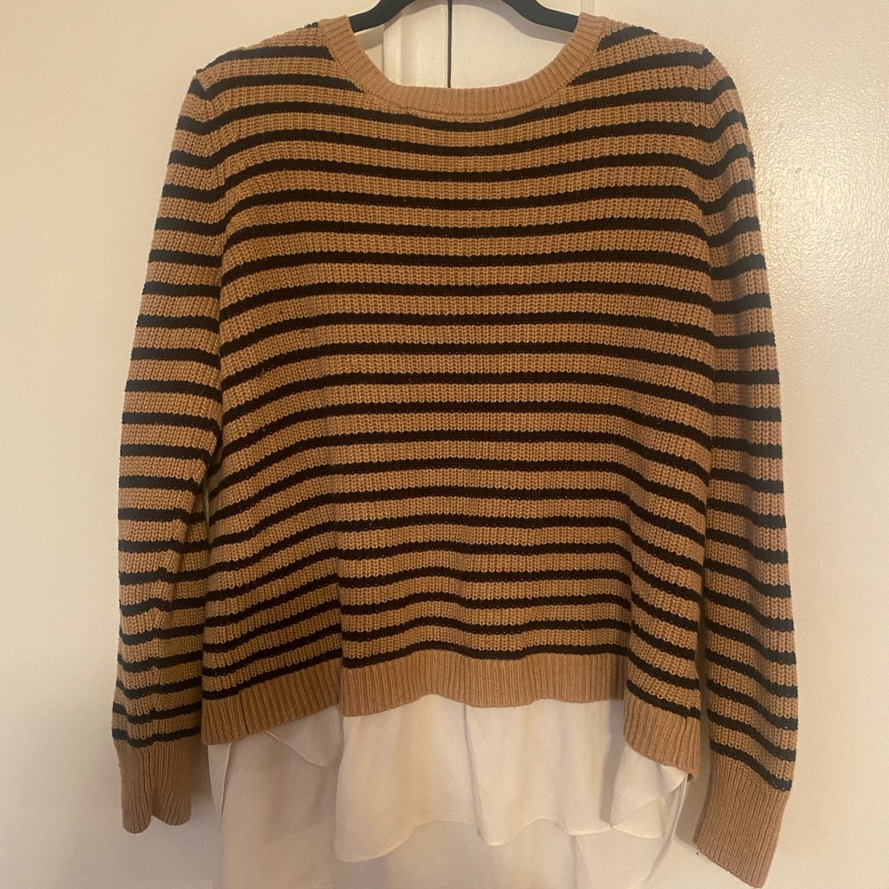 LOFT Layered striped sweater